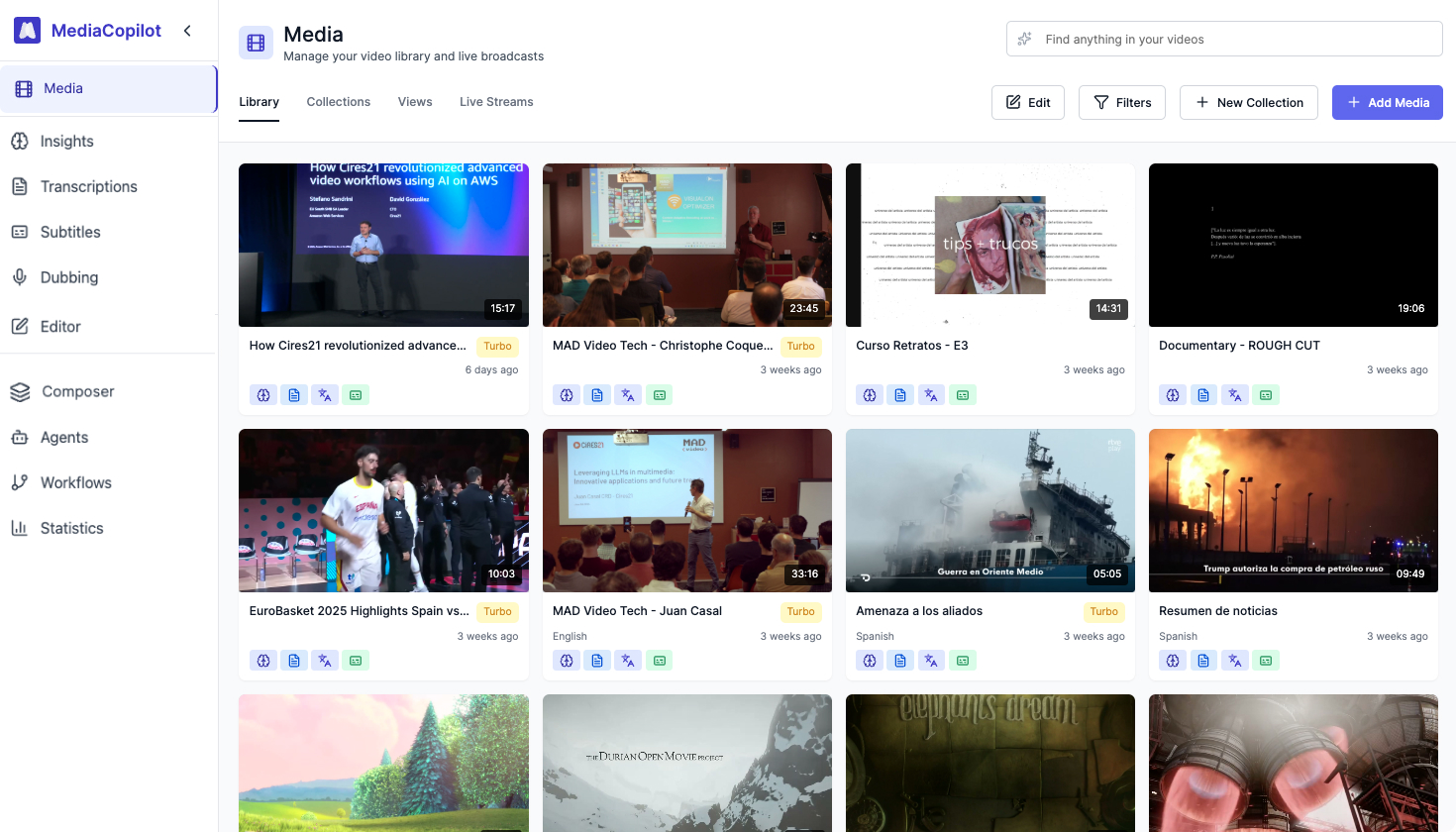 MediaCopilot Dashboard